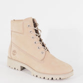 Womens Timberland 6 Inch Classic A1XE9 Beige Leather Lace Casual Walking Boots